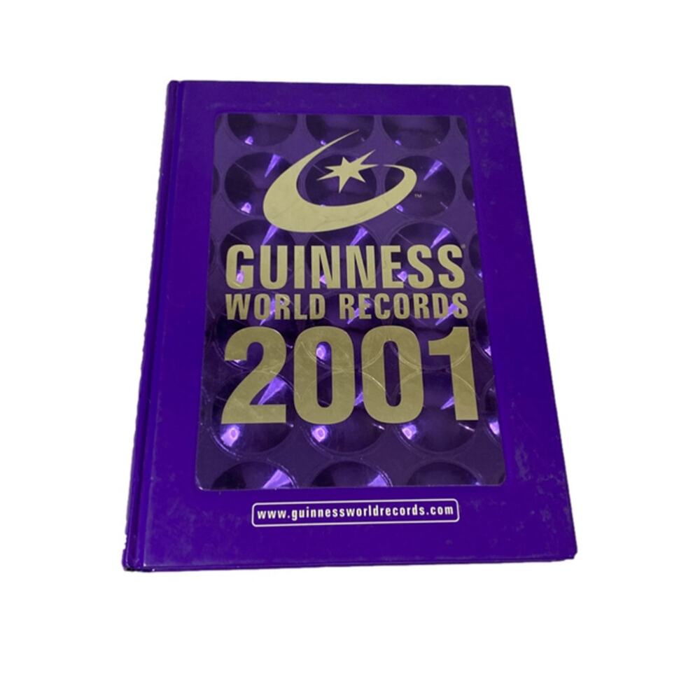 Guinness World Records 2001 Hardcover Book Metallic Purple Edition